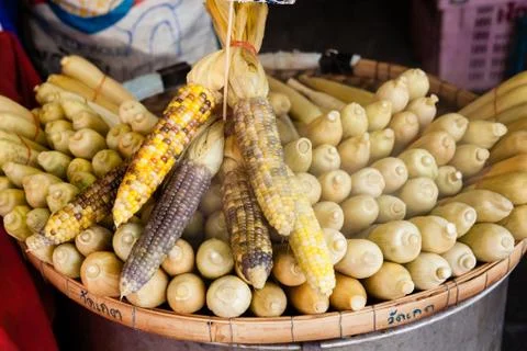 Corn at the market Stock Photos
