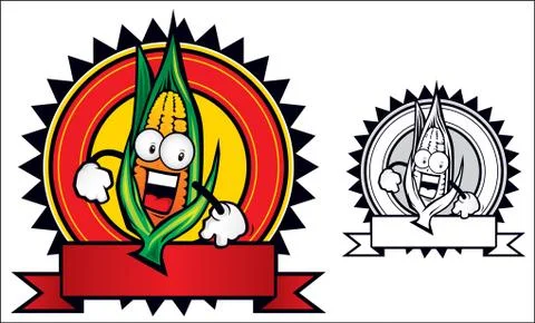 Corn mascot Stock Illustration