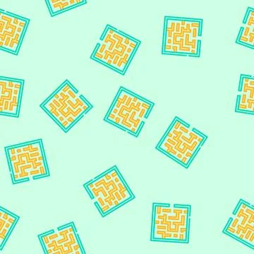 Corn maze autumn season vector seamless pattern Stock Illustration