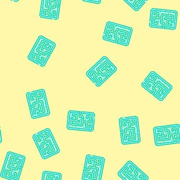 Corn maze autumn vector seamless pattern Stock Illustration