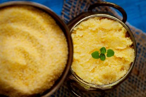 Corn meal polenta Stock Photos