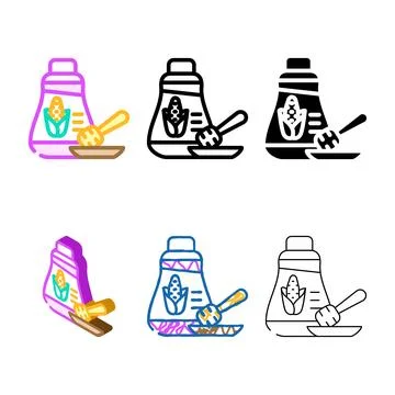 Corn minimal syrup color icon vector Stock Illustration