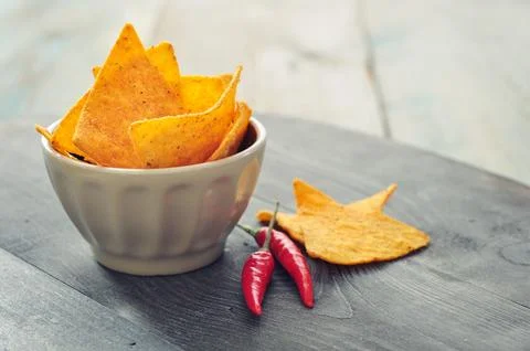 Corn nachos Stock Photos