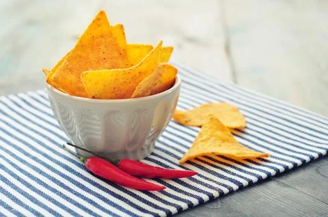 Corn nachos 스톡 사진