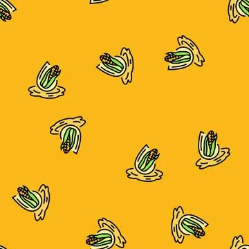 Corn oil liquid yellow vector seamless pattern 스톡 일러스트