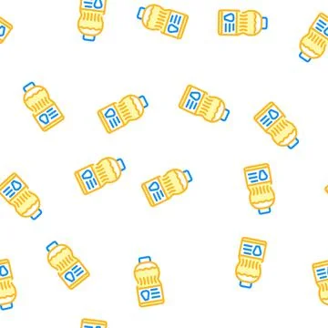 Corn oil vector seamless pattern Illustrazione stock