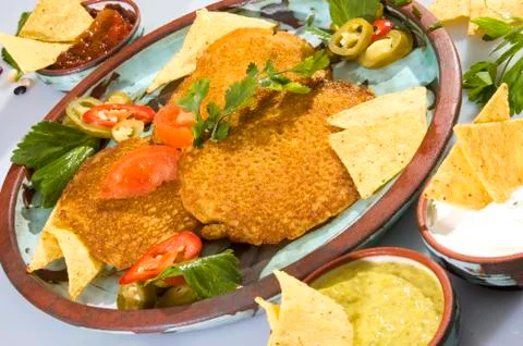 Corn pancakes Stock Photos