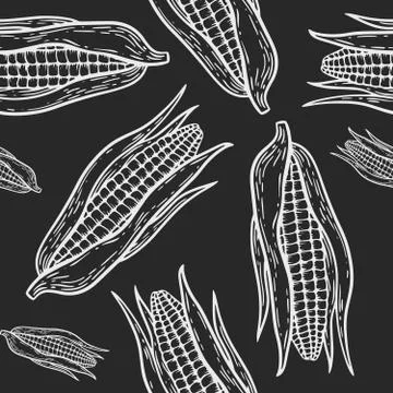 Corn pattern Stock Illustration