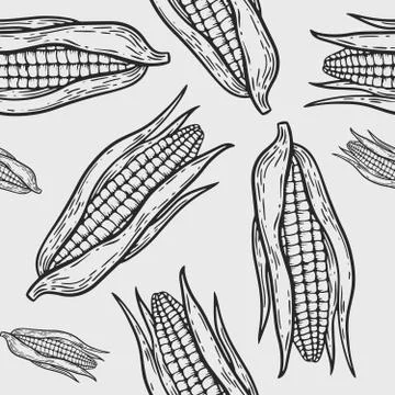 Corn pattern Stock Illustration
