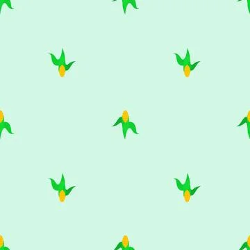 Corn pattern seamless. Baby fabric texture Stock Illustration