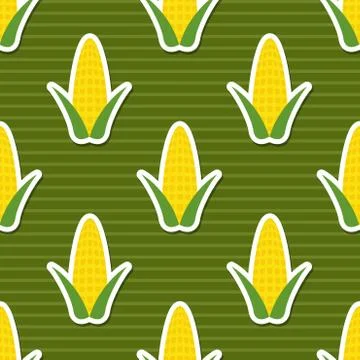 Corn pattern. seamless texture Stock Illustration