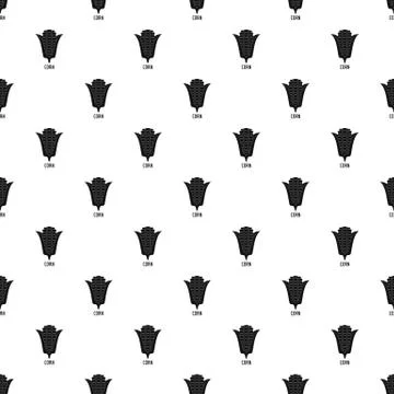 Corn pattern seamless vector Stock Illustration