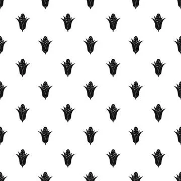 Corn pattern, simple style Illustrazione stock