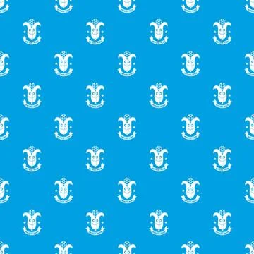Corn pattern vector seamless blue Stock Illustration