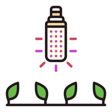 Corn Phytolamp vector Grow Led Light Bulb creative icon or design element Stock Illustration
