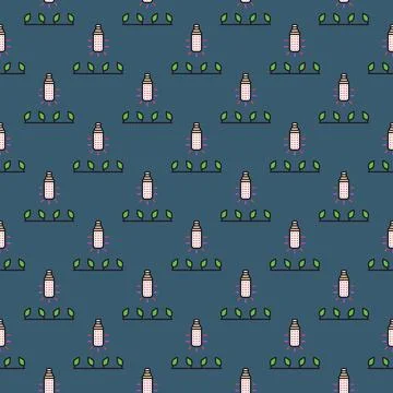 Corn Phytolamp vector Grow Led Light Bulb colored seamless pattern Stock Illustration