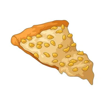 Corn pizza illustration Stock Illustration