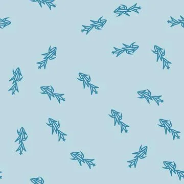 Corn plant green line seamless pattern Stock Illustration