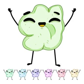 Corn popcorn character cartoon vector graphic Stock Illustration
