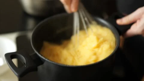 Corn porridge. Stock Footage 203896355