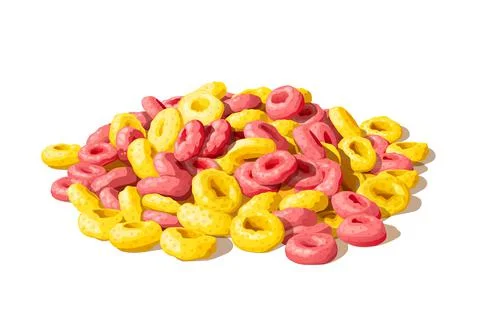 Corn ring. Useful breakfast. Eps10 vector illustration. Stock Illustration