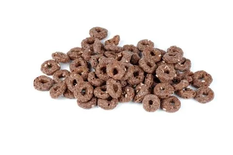 Corn rings on a white background Foto stock