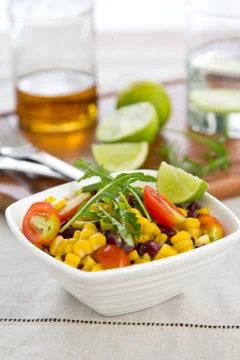 Corn salad Foto stock