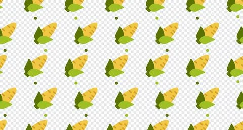 Corn seamless pattern cute background. Vector cute corns seamless pattern i.. Stock Illustration
