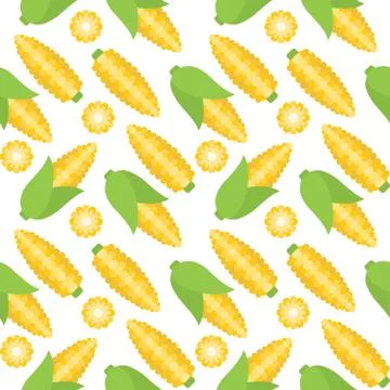 Corn seamless pattern for wallpaper or wrapping paper Stock Illustration
