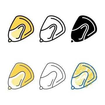 Corn seed color variants icon vector Stock Illustration