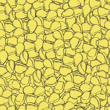 Corn set. Vector pattern Stock Illustration