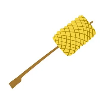 Corn on skewer. Stock Illustration