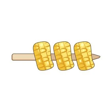 Corn skewer Stock Illustration