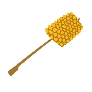 Corn on skewer. Vegetable on stick Stock Illustration
