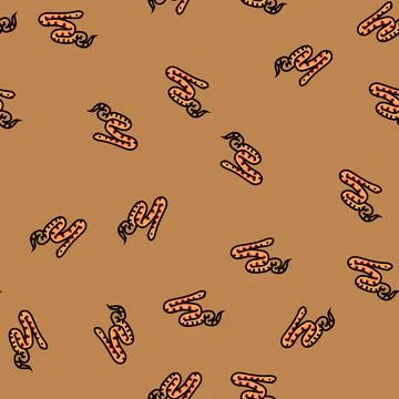 Corn snake animal snake vector seamless pattern Stock Illustration