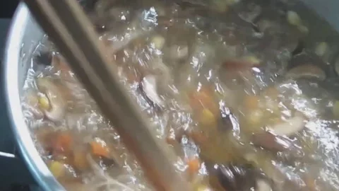 Corn soup Stock Footage 70572371
