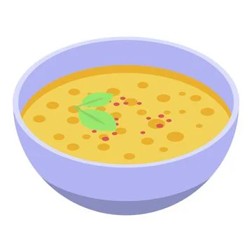 Corn soup icon, isometric style Illustrazione stock
