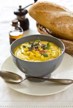 Corn soup Stock Photos