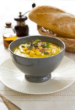Corn soup Stock Photos