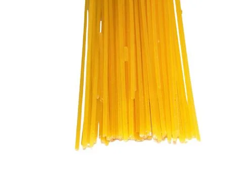 Corn spaghetti isolated on white background Foto stock