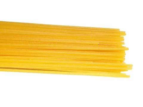 Corn spaghetti isolated on white background Fotos Stock