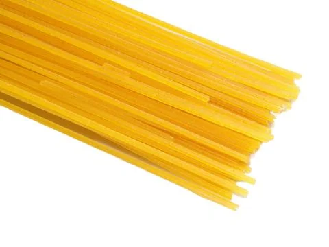 Corn spaghetti isolated on white background Stock Photos