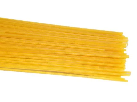Corn spaghetti isolated on white background Foto stock
