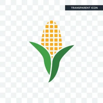 Corn stalk vector icon isolated on transparent background, corn stalk logo de Illustrazione stock