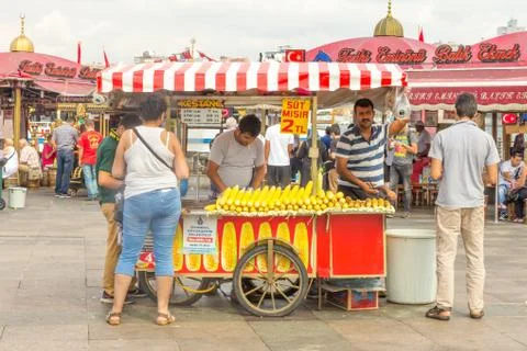 Corn stand 스톡 사진