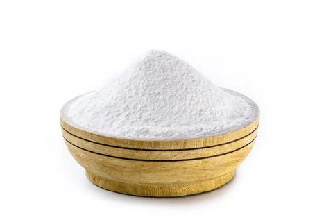 Corn starch is the corn flour used in cooking to prepare creams, as a thicken Stock Photos