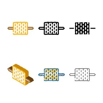 Corn stick color icon vector stylized Stock Illustration