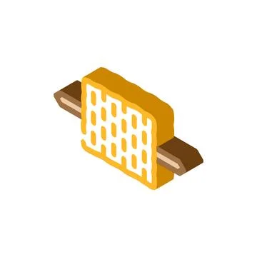 Corn stick isometric icon vector illustration Stock Illustration