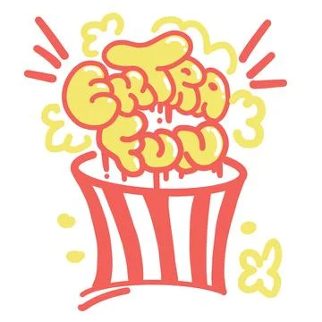 Corn sticker white Stock Illustration