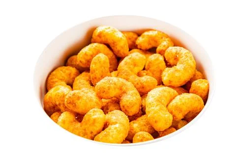 Corn sticks or chips, salty appetizer bacon flavor food dish tasty snack fr.. Stock-Fotos